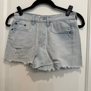 Distressed Denim Shorts